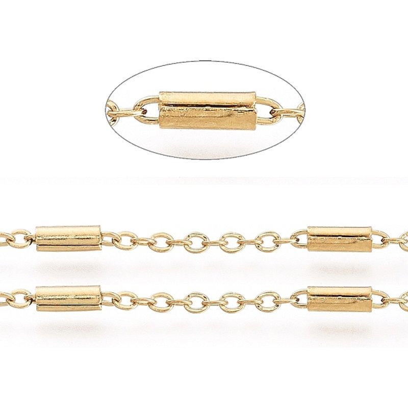 Chaînes en acier inoxydable 304 avec perles tubulaires Ion Plating
