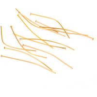 304 Stainless Steel Flat Head Pins, Golden, 40x0.6mm