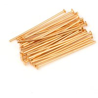 Épingles à tête plate en acier inoxydable 304, dorées, 20x0.6mm — Accessoires pour bijoux