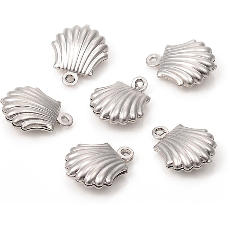 Pendants en Acier Inoxydable 304 Non-Tarnish en Forme de Coquillage Creux — Breloques et pendentifs