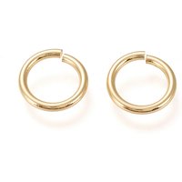 Brass Open Jump Ring, 18K Gold Plated, 15 Gauge, 12x1.5mm — Jewelry Findings