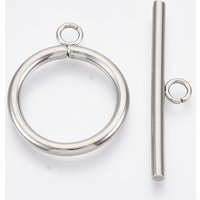 304 Stainless Steel Toggle Clasps - Tarnish Resistant