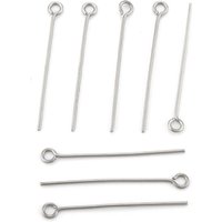 304 Stainless Steel Eye Pin, Tarnish Resistant, 30mm