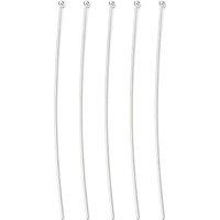 Goupilles à Tête en Laiton, Plaquées Argent, 60mm de Long, 21 Gauge — Accessoires pour bijoux