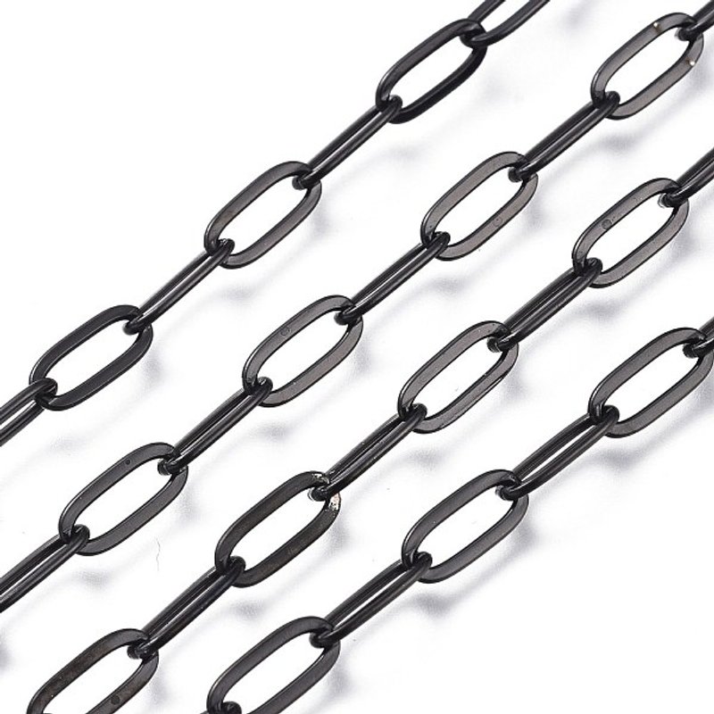 Chaînes en acier inoxydable 304 avec bobine, noir électrophorèse