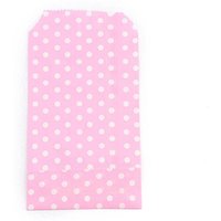 Sacs en papier Kraft, sans poignées, motif pois blancs
