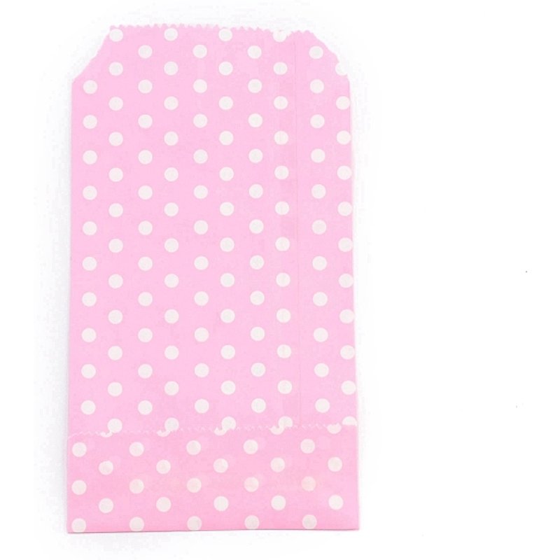 Kraft Paper Storage Bags, No Handles, White Polka Dot Pattern — Jewelry Display & Storage
