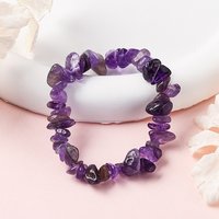 Bracelet Élastique Unisexe en Améthyste Naturelle — Bracelet Femme