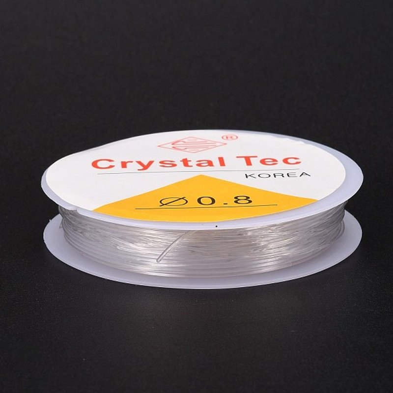 Fil Élastique Transparent en Cristal pour Création de Bijoux — Chaînes, fils et cordons