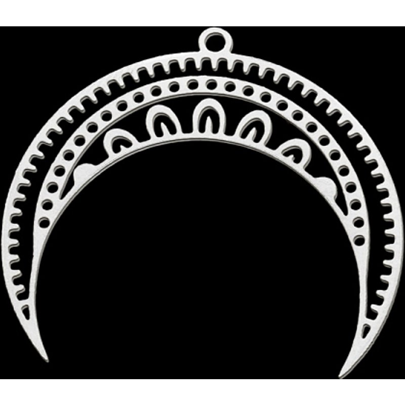 Pendentifs Lune en Acier Inoxydable 201, Découpe Laser, Résistant à l'Oxydation — Breloques et pendentifs