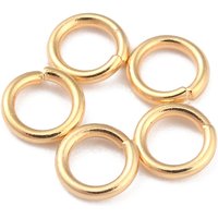 Anneaux Brisés en Laiton Rack Plating, Plaqué Or 24K, 20 Gauge — Accessoires pour bijoux