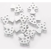Non-Tarnish 201 Stainless Steel Mushroom Charms