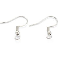 316 Surgical Stainless Steel Earring Hooks with Horizontal Loop — Jewelry Findings