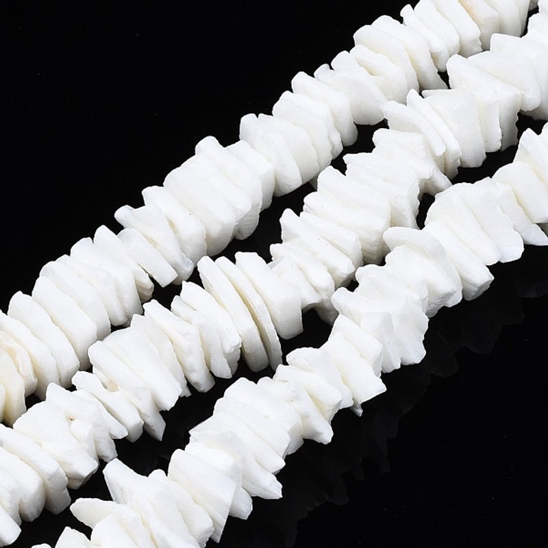 Natural White Shell Beads Strands, Chip, 80-90pcs, 7.48 inch — Jewelry Beads