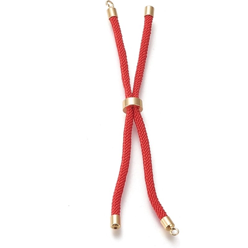Bracelet en Corde Nylon Tressée avec Trouvailles en Laiton — Outils de création de bijoux
