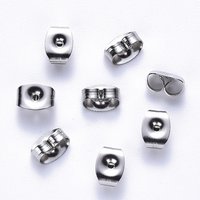 Écrous d'oreilles en acier inoxydable 316 sans ternissement pour boucles d'oreilles à tige