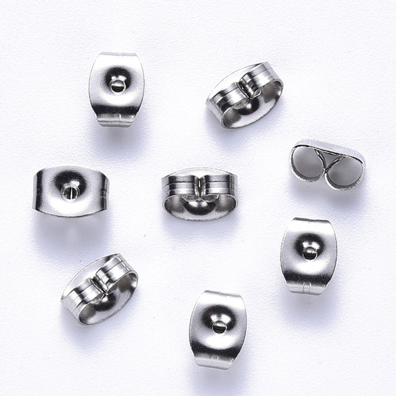 Non-Tarnish 316 Stainless Steel Ear Nuts for Post Earrings — Jewelry Findings