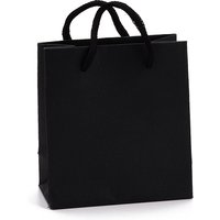 Sacs en papier rectangulaires avec poignées pour cadeaux et achats, noir