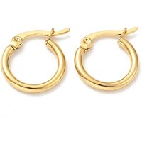 201 Stainless Steel Hoop Earrings for Women, 18K Gold Plated — Hoop Earrings
