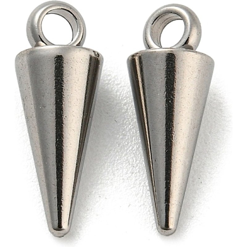 Breloques en Acier Inoxydable 201, Non-Tarnissables, Design Conique/Pointe — Breloques et pendentifs