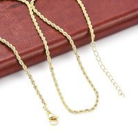 Collier en Chaîne Torsadée en Laiton pour Femmes - Plaqué Or 18K — Collier pendentif