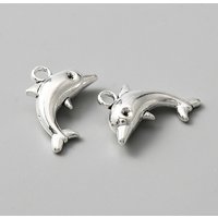 Charms Dauphin en Alliage de Style Tibétain Argent Antique — Breloques et pendentifs