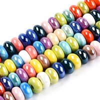 Brins de Perles en Porcelaine Fait Main, Couleurs Mélangées, 60pcs, 11.50 pouces — Perles à bijoux