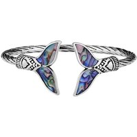 Mermaid Tail Alloy Enamel Cuff Bangle for Women - Adjustable Bracelet — Bracelet Women