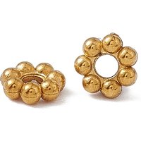 Perles Espacées Fleur en Acier Inoxydable 304 Plaquées Or 18K — Perles à bijoux