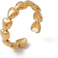 Bague ouverte en acier inoxydable 304 avec enrobage en ion pour femmes — Bijoux fantaisie