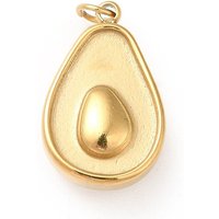 Ion Plating 304 Stainless Steel Avocado Charms with Jump Ring — Charms & Pendants