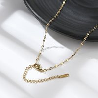 Collier en chaîne Dapped en acier inoxydable 304 Ion Plating 15,51 pouces — Collier pendentif
