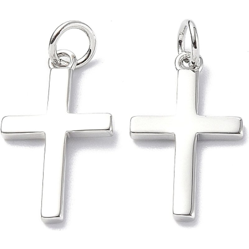 Pendentif Croix en Laiton avec Anneau de Saut, Sans Cadmium ni Plomb — Breloques et pendentifs