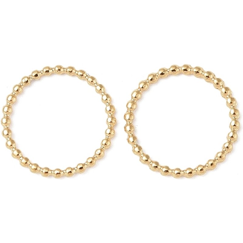 Ion Plating 304 Stainless Steel Linking Ring, 18K Gold Plated — Jewelry Findings