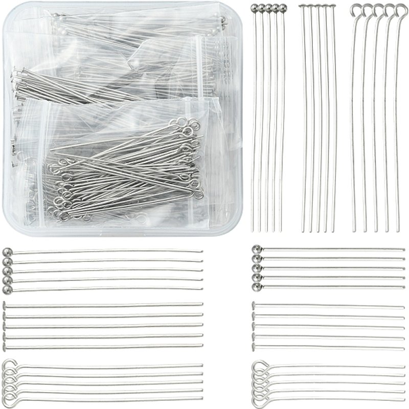 Ensemble de 540 pièces de 9 styles de broches en acier inoxydable 304 — Accessoires pour bijoux