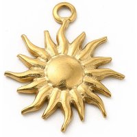 Pendants en Acier Inoxydable 304 - Charms Soleil Dorés — Breloques et pendentifs