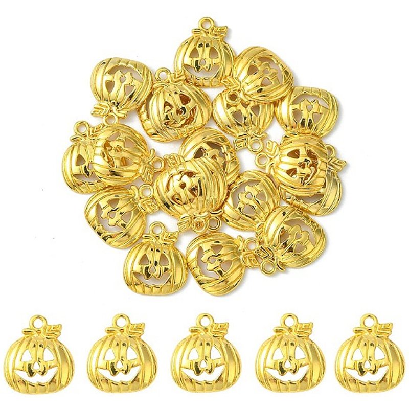 20 Pieces Halloween Pumpkin Jack-O'-Lantern Alloy Pendants — Charms & Pendants