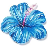 Double-sided Printed Acrylic Flower Pendant, Dodger Blue