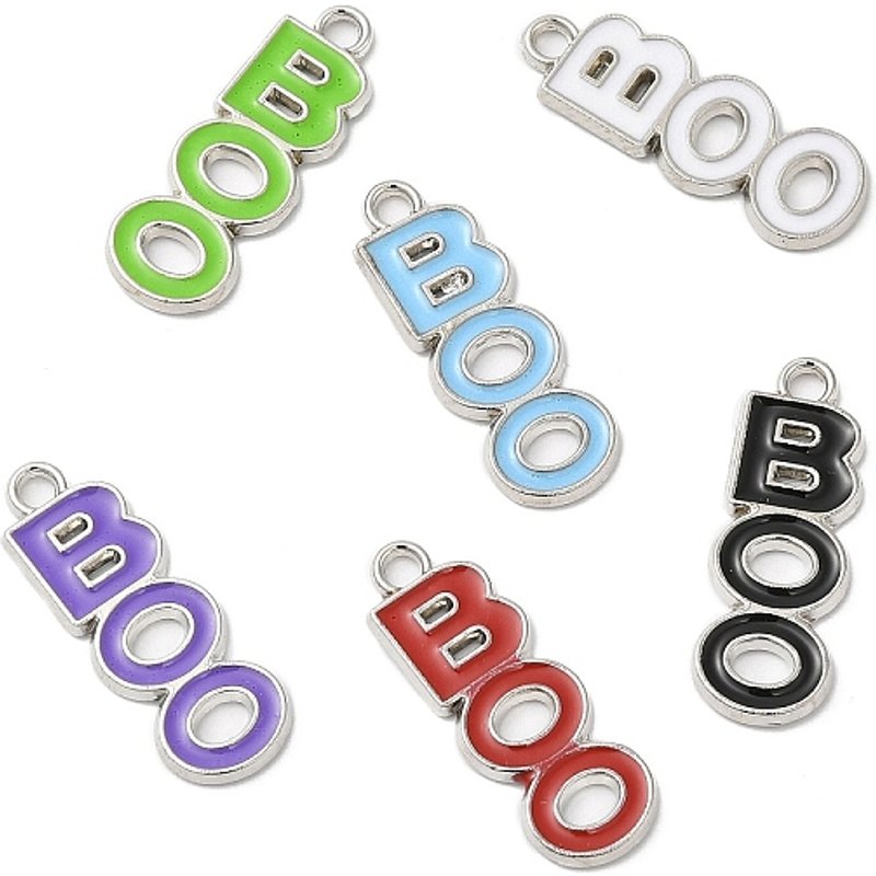 Pendentif en Émail Alliage Écologique BOO pour Halloween — Breloques et pendentifs