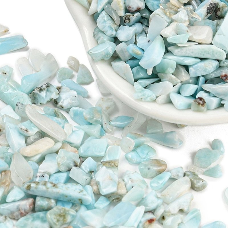 Perles de Larimar Naturel, Perles sans Trou, Perles en Chips, 3-8x1-4mm — Perles à bijoux