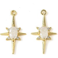 Pendentif étoile en zircon cubique micro pavé en laiton, plaqué or 18K — Breloques et pendentifs