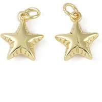 Brass Heart/Star Charm Pendant with Jump Ring — Charms & Pendants