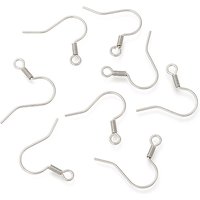 Crochets de Boucles d'Oreilles en Acier Inoxydable Chirurgical 316 avec Boucle Horizontale