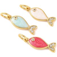 Pendentif Poisson en Zircon Cubique Micro Pave de Rack Plating — Breloques et pendentifs