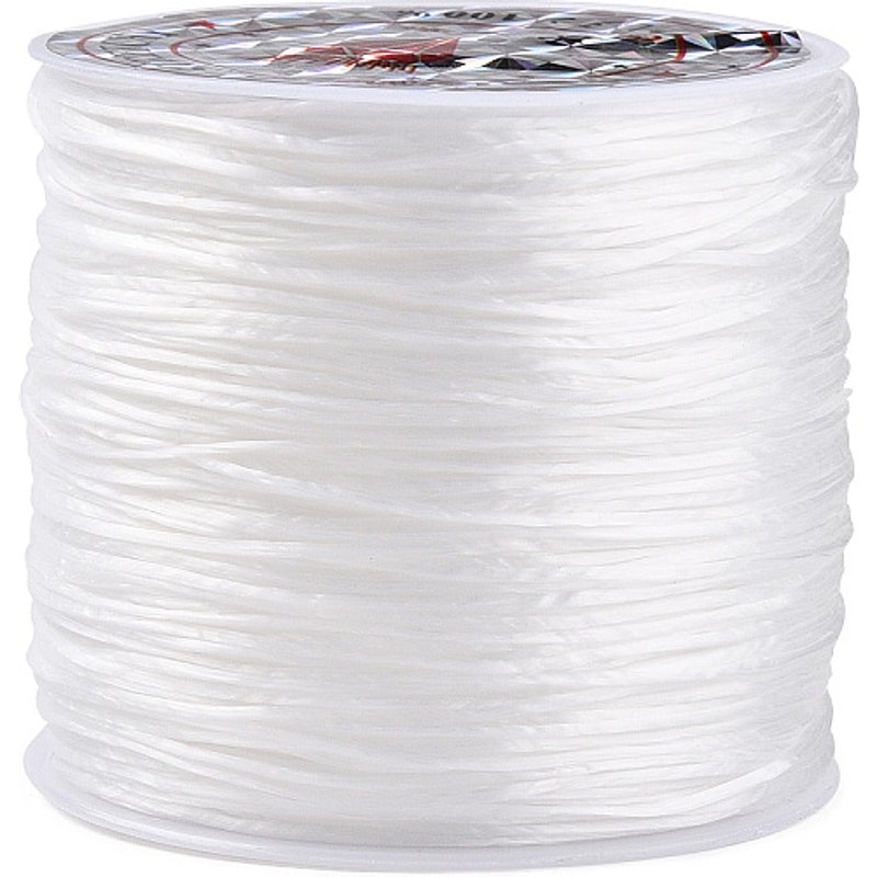 Fil Élastique Plat en Spandex Cristal pour Fabrication de Bracelets Élastiques — Chaînes, fils et cordons