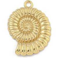 Ion Plating 304 Stainless Steel Snail Shell Charm Pendant — Charms & Pendants