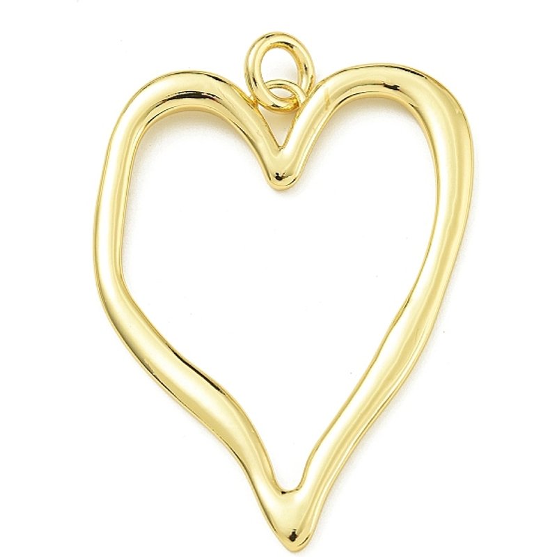 Pendentifs en laiton Heart Rack Plating avec anneaux de saut — Breloques et pendentifs