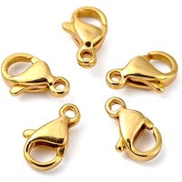 304 Stainless Steel Lobster Claw and Parrot Trigger Clasps — Jewelry Findings