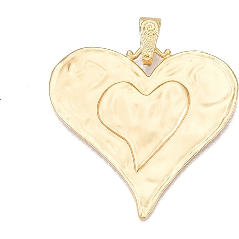 Pendentif en Alliage de Plaquage Rack en Forme de Cœur en Or Mat — Breloques et pendentifs
