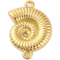 Charms Connecteurs en Forme de Coquillage en Laiton - Plaqué Or 18K — Accessoires pour bijoux